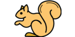 illustrated image of a squirrel