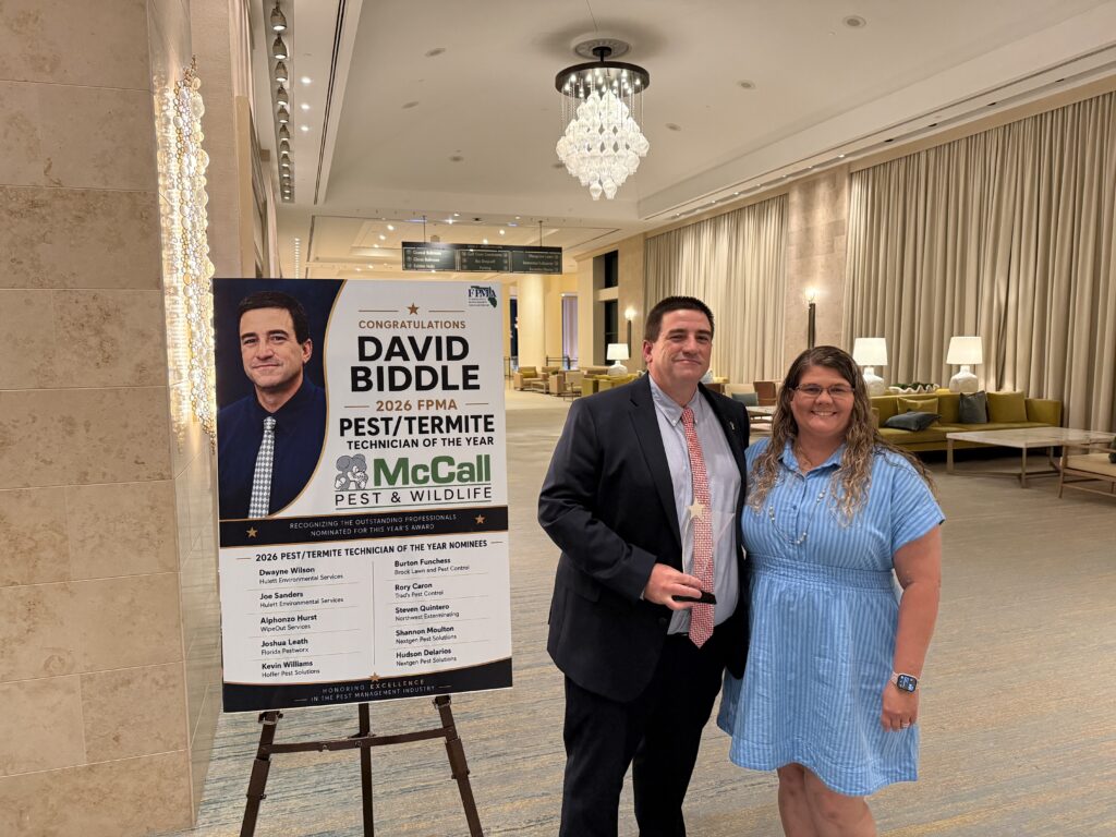 Florida Pest Management Association's Pest/Termite Tech Award Recipient of 2026